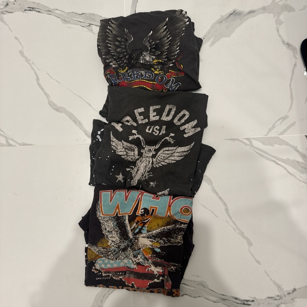 Graphic T-Shirts with Eagle and Freedom Designs